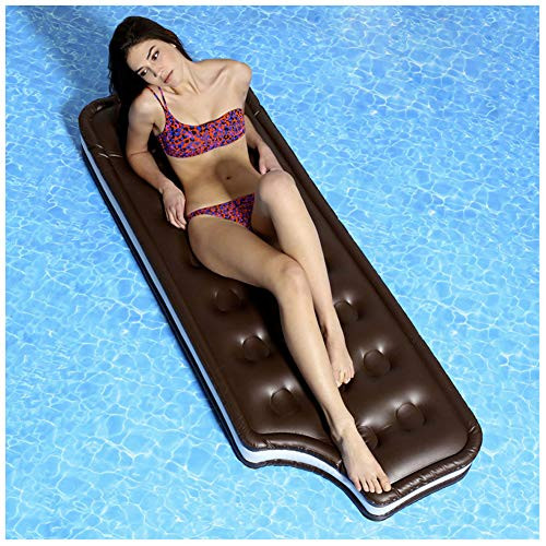 O-Toys Swimming Pool Floats for Adults Biscuits Inflatable Pool Lounger Outdoor Large Water Raft Summer Pool Island Fun Beach Floats Swim Party Toys