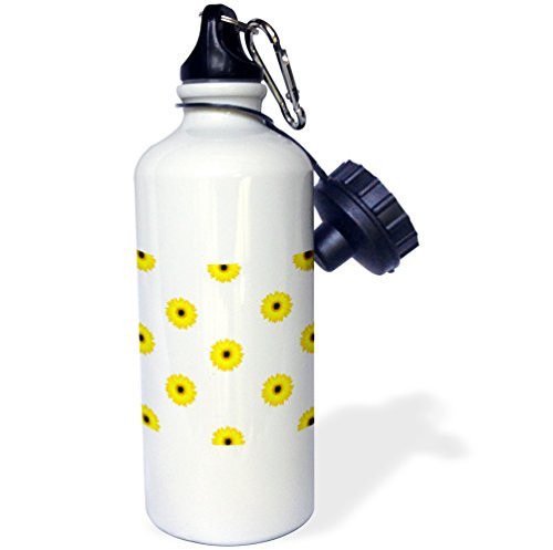 3dRose wb_110752_1"Pretty Yellow Gerbera Daisies" Sports Water Bottle, 21 oz, White 3dRose wb_110752_1"Pretty Yellow Gerbera Daisies" Sports Water Bottle, 21 oz, White