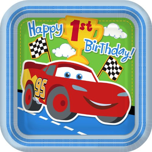 Disney/Pixar Cars 1st Birthday Champ 9" Lunch Plates 8 Pack