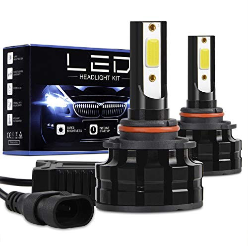 Aukiamate 9005 LED Headlight Bulbs, All-in-One Conversion Kit Fog 6000K Cool White Car Jeep 9005 H10 HB3 Headlight Bulbs Repalcement(9005/H10/HB3)