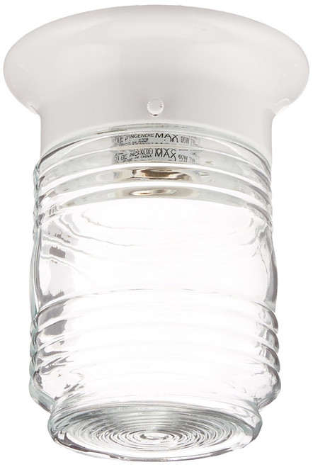 Boston Harbor HV-66919-WH-3L Porch Light Jelly Jar White