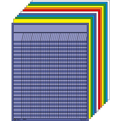 Shapes Etc. SE-365 Vertical Incentive Chart Set, Large, 22' W x 28' H, Assorted Color (Pack of 12)