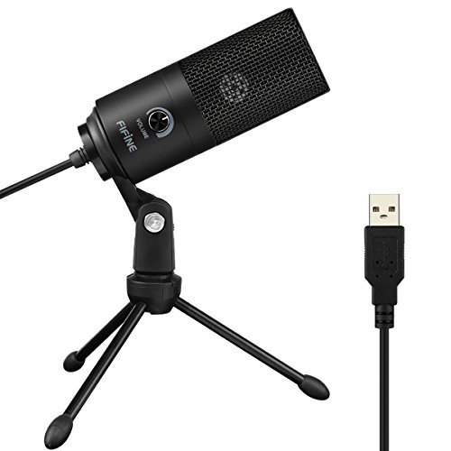 USB Microphone,Fifine Metal Condenser Recording Microphone for Laptop MAC or Windows Cardioid Studio Recording Vocals, Voice Overs,Streaming Broadcast and YouTube Videos-K669B USB Microphone,Fifine Metal Condenser Recording Microphone for Laptop MAC or Windows Cardioid Studio Recording Vocals, Voice Overs,Streaming Broadcast and YouTube Videos-K669B