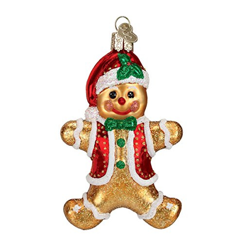 Old World Christmas Ornaments: Gingerbread Boy Glass Blown Ornaments for Christmas Tree