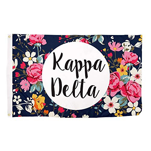 Kappa Delta Sorority Floral Pattern Flag 3 Foot x 5 Foot Banner Greek Sign Decor KD
