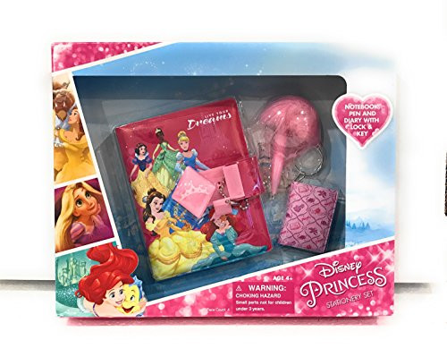 Disney Princess Stationery Set with Pen, Notebook and Diary