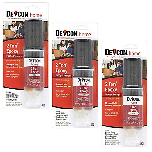 Devcon 31345 2 Ton Clear Epoxy, 25 ml - 3 Pack