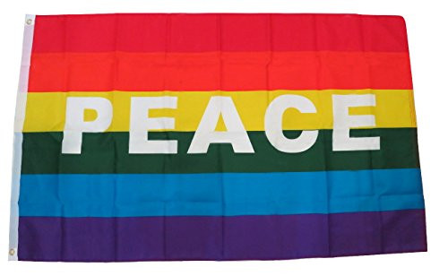 TrendyLuz Flags Rainbow Pride Peace Gay Lesbian LGBT Equality 3x5 Feet Flag by
