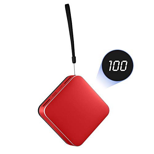 Portable Charger Power Bank 10000mAh External Battery Pack Charger,Smallest LCD Display 2 USB Outputs Cell Phone Backup Battery Charger Compatible with Smartphone,Android Phone,Tablet and More,Red Portable Charger Power Bank 10000mAh External Battery Pack Charger,Smallest LCD Display 2 USB Outputs Cell Phone Backup Battery Charger Compatible with Smartphone,Android Phone,Tablet and More,Red
