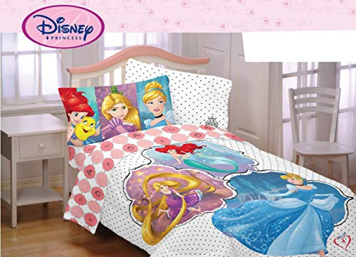 Disney Princess Comforter Twin Full Mermaid Ariel Tangled Cinderella