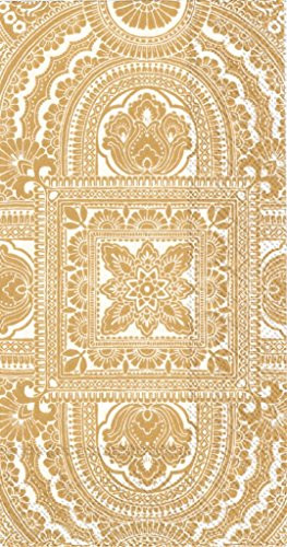 Ideal Home Range 3-Ply Paper Classique, 16 Count Guest Towel Napkins, Gold, Set of 2