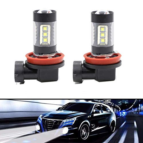 2PCS H11LL H8LL H8 H16 H11 Fog Lights Driving Lamp LED Bulbs 80W 6000K White 16SMD High Power Lighting Super Bright