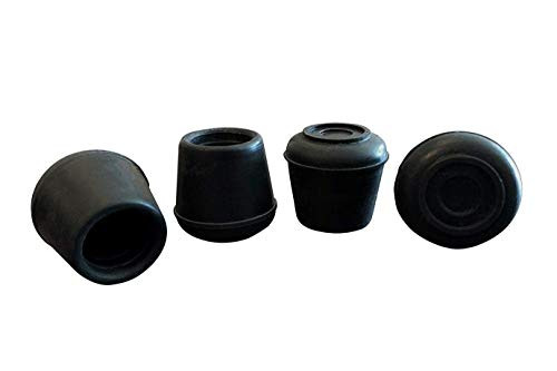 Shepherd Hardware 9128 1-Inch Inside Diameter Rubber Leg Tips, 4-Pack, Black