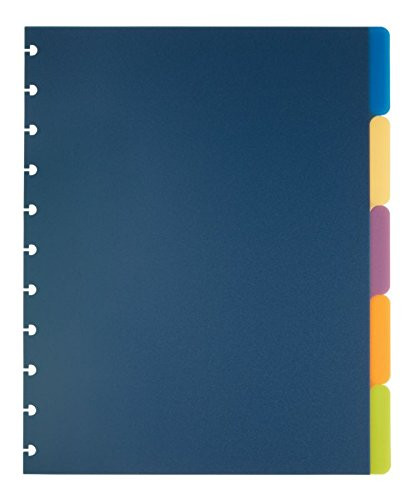 TUL Custom Note-Taking System Discbound Tab Dividers, 8 1/2" x 11", Letter Size, Assorted Colors