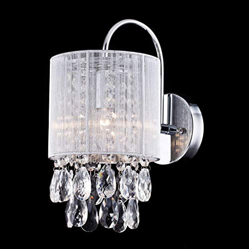 CLAXY Ecopower Lighting Modern Metal Crystal Wall Sconce-1 Light