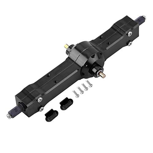 Dilwe RC Car Gear Box, Aluminum Alloy Center Gear Axle Box for WPL 1/16 Military Truck RC Car Upgraded Part Accessory(Black)