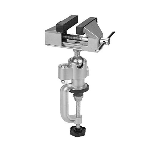 Akozon Bench Vise Heavy Duty 360 Degree Rotating Bench Vise Aluminum Alloy Table Vise Clamp Tool