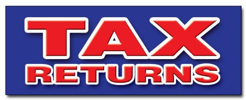 48" Tax Returns Decal Sticker File Income Taxes New