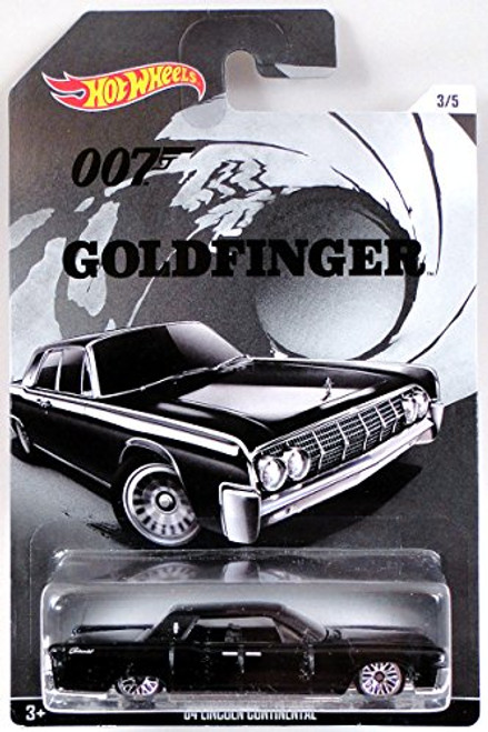 Hot Wheels, 2015 James Bond 007, Goldfinger '64 Lincoln Continental Black 3/5 Hot Wheels, 2015 James Bond 007, Goldfinger '64 Lincoln Continental Black 3/5