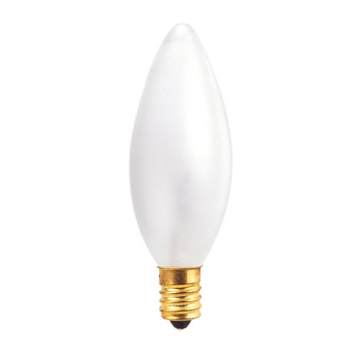 Bulbrite 40CTF/32/2 40-Watt 120-Volt Incandescent Torpedo Chandelier Bulb, 32mm, Frost