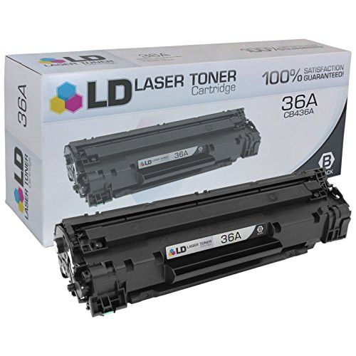 LD Compatible Toner Cartridge Replacement for HP 36A CB436A (Black)