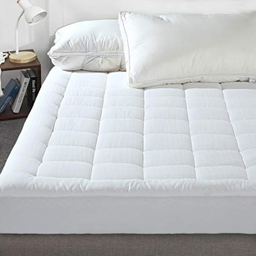Queen Quilted Mattress Pad, Pillow Top Fitted Mattress Cover Pad Down Alternative Fill (8-21" Fitted Deep Pocket) Mattress Topper Hypoallergenic Cooling Mattress Protector Queen Quilted Mattress Pad, Pillow Top Fitted Mattress Cover Pad Down Alternative Fill (8-21" Fitted Deep Pocket) Mattress Topper Hypoallergenic Cooling Mattress Protector