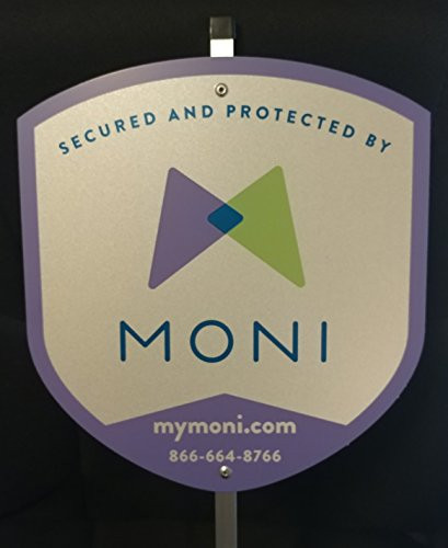 1 AUTHENTIC MONITRONlCS Security Yard Sign & 6 Security Decal Stickers For Windows & Doors