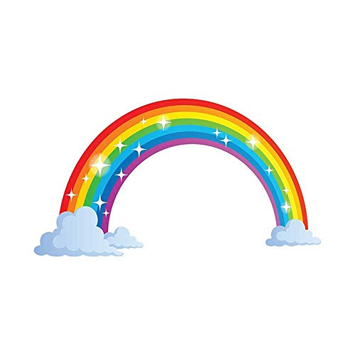 Mendom Rainbow Wall Decals, Peel and Stick Removable Wall Stickers for Kids Nursery Bedroom Living Room,Wall Decor 28.7 x15.7inch