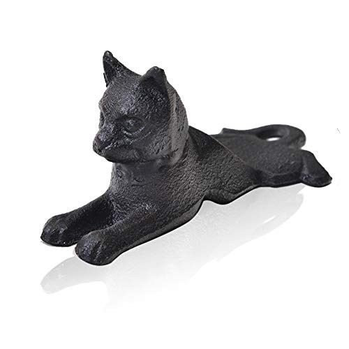 Lependor Cast Iron Doorstops - Decorative Rustic Door Stopper - Stop Your Bedroom, Bath and Exeterior Doors - Cute cat