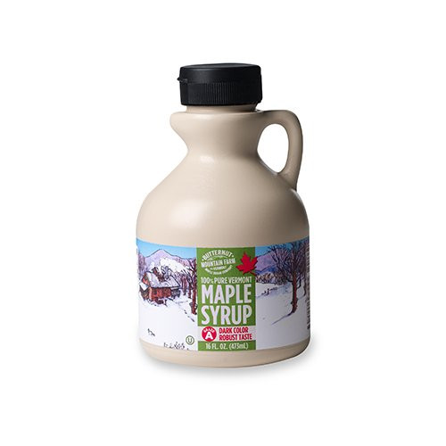 Butternut Mountain Farm 100% Pure Maple Syrup From Vermont, Grade A (Prev. Grade B), Dark Color, Robust Taste, All Natural, Easy Pour Jug, 16 Fl Oz, 1 Pint