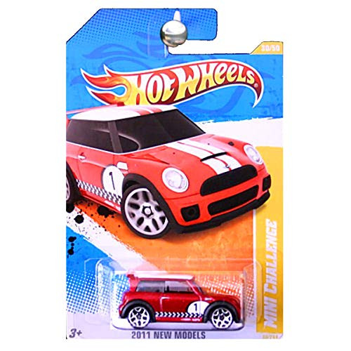 Hot Wheels 2011 New Models Mini Challenge Cooper Red with White Stripes