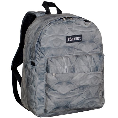 Everest Classic Pattern Backpack, Gray, One Size