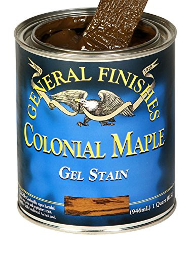 General Finishes CMH Oil Base Gel Stain, 1/2 Pint, Colonial Maple, 1 Half