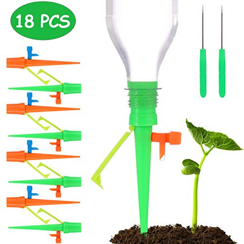 Hengwei Plant Waterer,Self Watering Spikes,Plant Watering Devices With Slow Release Control Valve Switch, Automatic Vacation Drip Watering Bulbs Globes Stakes System For Indoor & Outdoor Plants (18CS) Hengwei Plant Waterer,Self Watering Spikes,Plant Watering Devices With Slow Release Control Valve Switch, Automatic Vacation Drip Watering Bulbs Globes Stakes System For Indoor & Outdoor Plants (18CS)