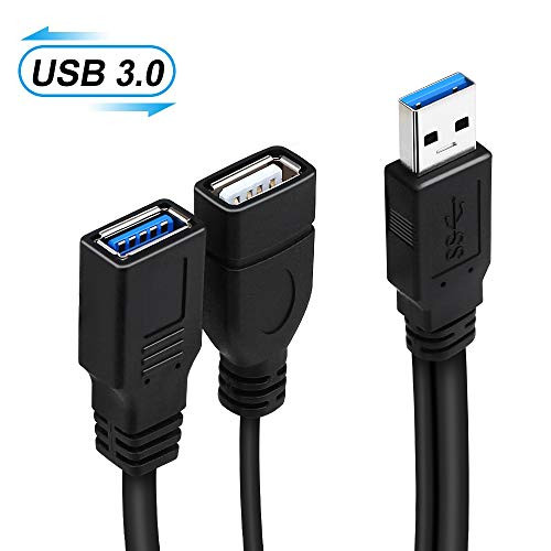 Upgraded Version-USB 3.0 Splitter Cable, Electop USB 3.0 Male to Dual USB A Female Jack Y Splitter Charger & Data Transfer Cable