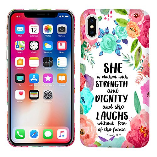 iPhone X/iPhone 10 Case - She is Clothed with Strength and Dignity and She Laughs Without The Fear of The Future Proverbs 31:25 Hard Plastic Cover.Printed Designer Snap on Case by Glisten iPhone X/iPhone 10 Case - She is Clothed with Strength and Dignity and She Laughs Without The Fear of The Future Proverbs 31:25 Hard Plastic Cover.Printed Designer Snap on Case by Glisten