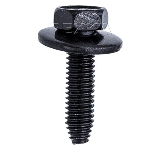 Rexka 30pcs M6-1.0 X 25mm Metric Hex Head Sems Body Bolts for GM 11503834 20351035 Buick Cadillac Chevrolet GMC Oldsmobile Pontiac Saturn