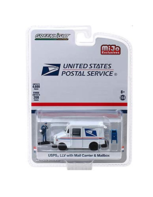 1:64 United States Postal Service - LLV with Mail Carrier & Mailbox 51280 by Greenlight 1:64 United States Postal Service - LLV with Mail Carrier & Mailbox 51280 by Greenlight