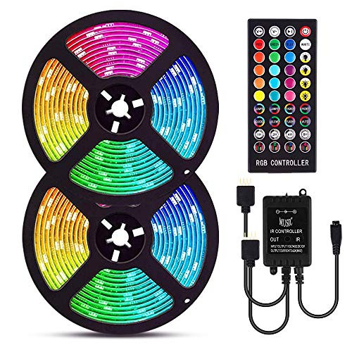 LED Strip Lights, 32.8ft RGB LED Light Strip Music Sync, Color Changing LED Strip Lights with Remote for Home Kitchen Bedroom 5050 Waterproof Strip Lights for Bar Home Decor LED Strip Lights, 32.8ft RGB LED Light Strip Music Sync, Color Changing LED Strip Lights with Remote for Home Kitchen Bedroom 5050 Waterproof Strip Lights for Bar Home Decor