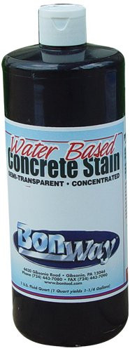 BonWay 32-802 1 Quart Semi-Transparent Water Based Concrete Stain, Sandstone