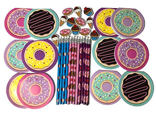 Nikki's Knick Knacks Sweet Treat Stationary Set- Notebooks, Pencils, and Erasers