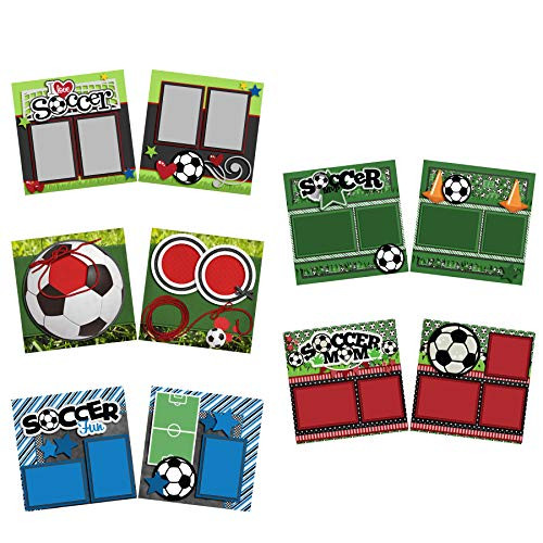 Soccer Fun - Scrapbook Set - 5 Double Page Layouts