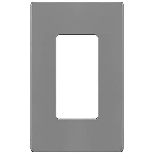 ENERLITES Screwless Decorator Wall Plates Child Safe Outlet Covers, Size 1-Gang 4.68" H x 2.93" L, Unbreakable Polycarbonate Thermoplastic, SI8831-GY, Gray