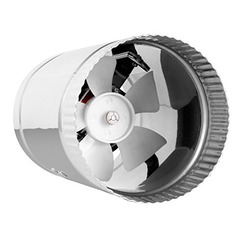 4" Inline Fan - 100 CFM, Metal Duct Booster Fan, ETL Listed, Pre-Wired 6 FT Grounded Cord - Great for Grow Tent Exhaust and Intake, Register Booster for 4 Inch Ducts