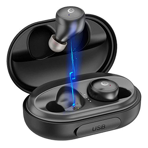 Wireless Earbuds,Dveda Bluetooth 5.0 Stereo Sound IPX8 Waterproof Wireless Headphones,110H Playtime with 3500mAh Charging Case,Built-in Mic CVC 8.0 Noise-Cancelling Headset [2019 Version]