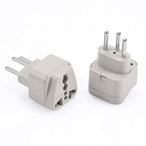 Wonpro Switzerland Travel Plug Adapter (Type J, Grounded) - CE Certified - 2 Pack