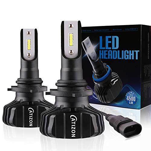 CATIZON 9006(HB4) LED Headlight Bulb Conversion Kit  All-in-one Fanless 9000Lumens Extremely Bright 6500K Xenon White CSP Chips for Headlight low beam/high beam Lights-2 Years Warranty