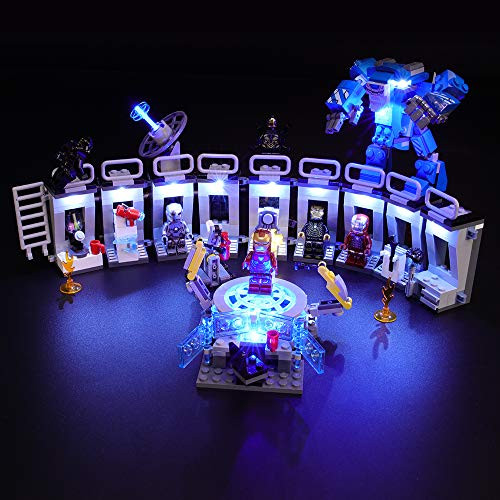 BRIKSMAX Led Lighting Kit for Marvel Avengers Iron Man Hall of Armor - Compatible with Lego 76125 Building Blocks Model- Not Include The Lego Set
