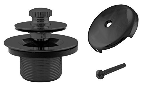 Westbrass Twist & Close Tub Trim Set with One-Hole Overflow Faceplate, Matte Black, D94-62 Westbrass Twist & Close Tub Trim Set with One-Hole Overflow Faceplate, Matte Black, D94-62