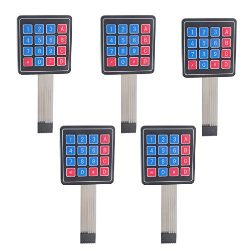 5pcs 4x4 16 Keys Matrix Array Membrane Keypad Switch 8-pin Keyboard Module for Arduino Microcontroller AVR PIC ARM WIshioT
